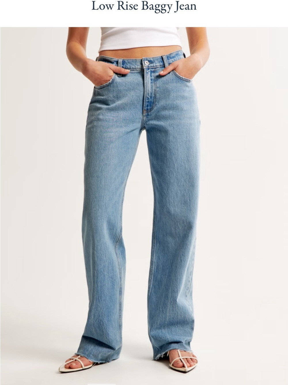 Abercrombie & Fitch Light Wash Low-Rise Baggy Jeans